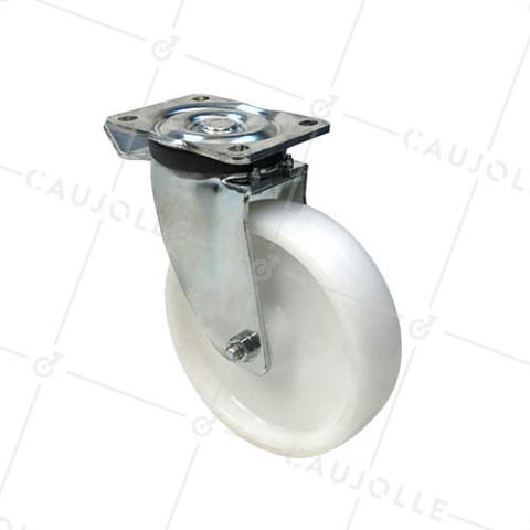Ruota DI MANUTENZIONE PIVOTANTE A FRENO RINFORZATO IN NYLON DIAMETRO 200 MM CARICO 1000KG - S78N 200AF • Caujolle