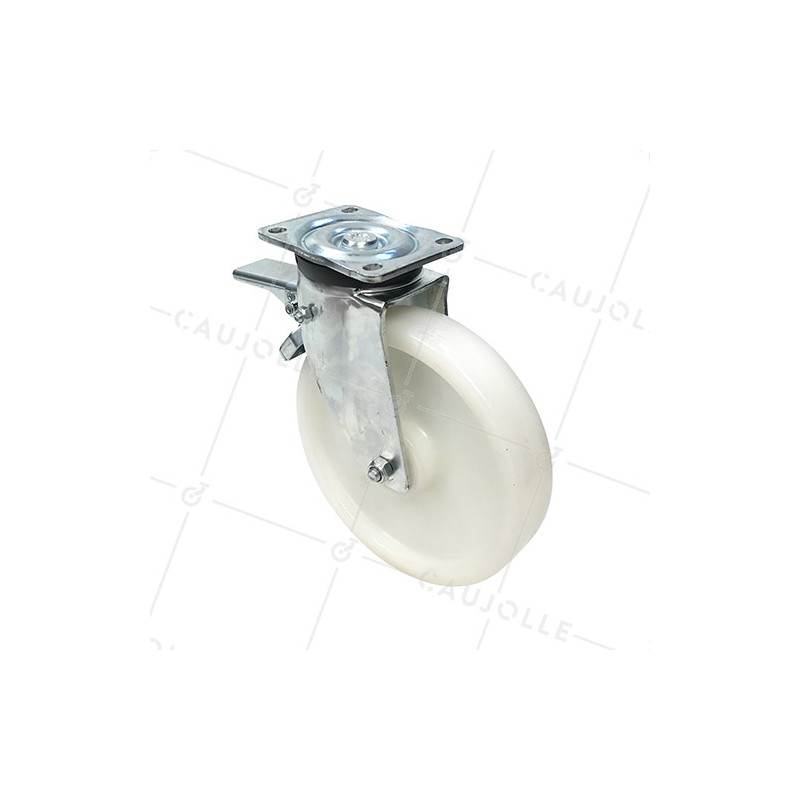 Roulette pivotante à frein renforcée en nylon diamètre 250mm -S78N