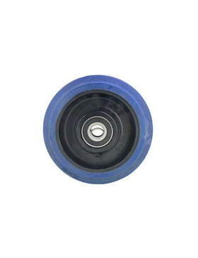ROUE DE TRANSPALETTE ELASTIQUE NON TACHANTE DIAMÈTRE 160 MM CHARGE 450 KG AXE 20 MM A BILLES- S2015 160