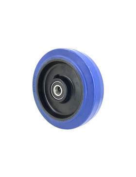 ROUE DE TRANSPALETTE ELASTIQUE NON TACHANTE DIAMÈTRE 200 MM CHARGE 450 KG AXE 20 MM A BILLES- S2015 200
