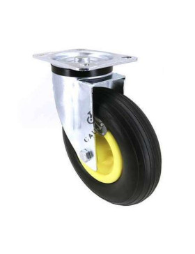Ruota INDESTRUCTIBILE FLESSIBILE GIREVOLE PER GHIAIA DIAMETRO 200 MM CARICO 50KG
