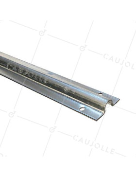 RAIL PER PORTONE DI 3 METRI A PROFILO ROTONDO DI 19 MM DI LARGHEZZA DA FISSARE A TERRA CARICO 500 KG • Caujolle