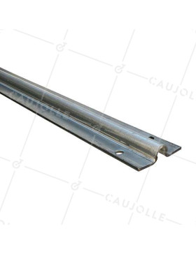 RAIL DE PORTAIL DE 3 MÈTRES À PROFIL ROND DE 16 MM DE LARGE À VISSER DANS LE SOL CHARGE 500 KG • Caujolle