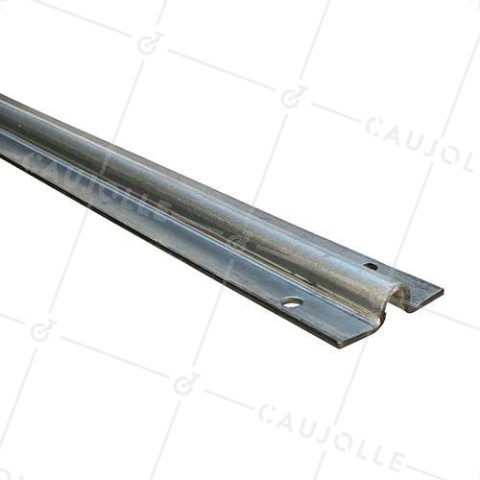 RAIL DE PORTAIL DE 3 MÈTRES À PROFIL ROND DE 16 MM DE LARGE À VISSER DANS LE SOL CHARGE 500 KG • Caujolle