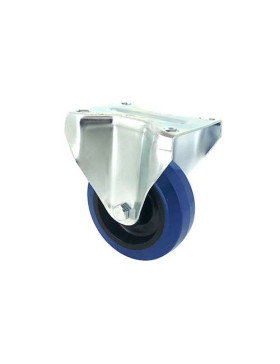 Ruota INDUSTRIALE FISSA ELASTICA NON MACCHIATE PER FLIGHTCASES DIAMETRO 100 MM CARICO 120 KG - S7NS100BLEUE