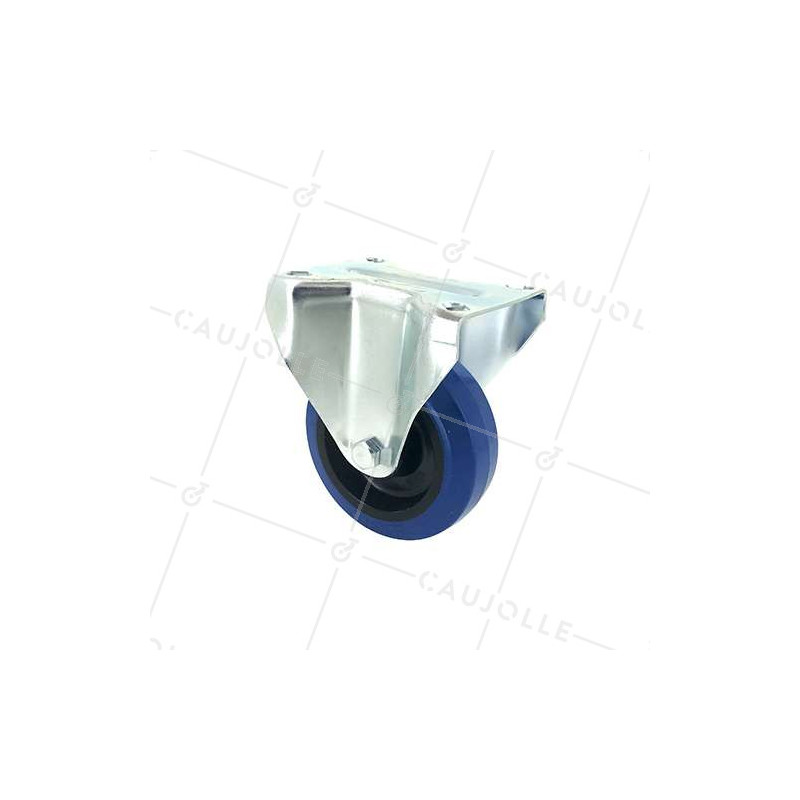Ruota INDUSTRIALE FISSA ELASTICA NON MACCHIATE PER FLIGHTCASES DIAMETRO 100 MM CARICO 120 KG - S7NS100BLEUE
