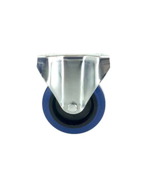 Ruota INDUSTRIALE FISSA ELASTICA NON MACCHIATE PER FLIGHTCASES DIAMETRO 100 MM CARICO 120 KG - S7NS100BLEUE