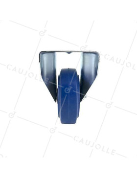 Ruota INDUSTRIALE FISSA ELASTICA NON MACCHIATE PER FLIGHTCASES DIAMETRO 100 MM CARICO 120 KG - S7NS100BLEUE