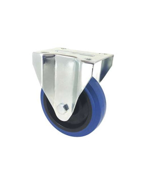 Ruota INDUSTRIALE FISSA ELASTICA NON MACCHIANTE PER FLIGHTCASES DIAMETRO 125 MM CARICO 120 KG - S7NS125BLEUE