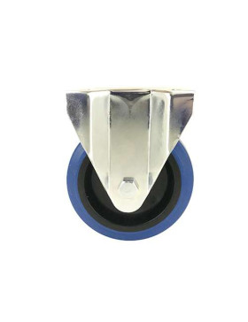 Ruota INDUSTRIALE FISSA ELASTICA NON MACCHIANTE PER FLIGHTCASES DIAMETRO 125 MM CARICO 120 KG - S7NS125BLEUE