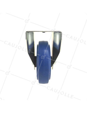 Ruota INDUSTRIALE FISSA ELASTICA NON MACCHIANTE PER FLIGHTCASES DIAMETRO 125 MM CARICO 120 KG - S7NS125BLEUE