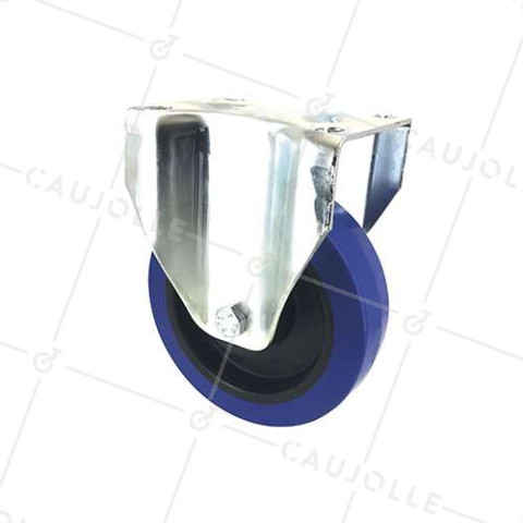 Ruota INDUSTRIALE FISSA IN GOMMA SUPER ELASTICA NON MACCHIA DIAMETRO 160 MM CARICO 200 KG - S75NS160 • Caujolle
