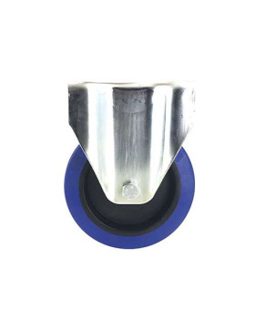 Roulette fixe industrielle en caoutchouc souple diamètre 160 mm