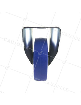 Roulette fixe industrielle en caoutchouc souple diamètre 160 mm