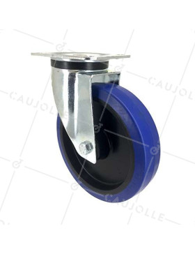 Ruota INDUSTRIALE IN GOMMA SUPER ELASTICA NON MACCHIATE DIAMETRO 200 MM CARICO 250 KG - S74NS200 • Caujolle