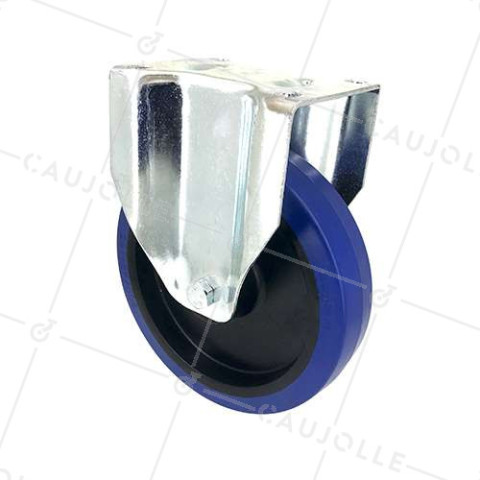 Ruota INDUSTRIALE FISSA IN GOMMA SUPER ELASTICA NON MACCHIATE DIAMETRO 200 MM CARICO 250 KG - S75NS200 • Caujolle