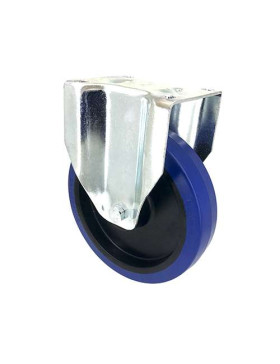 Roulette fixe industrielle en caoutchouc souple diamètre 200 mm