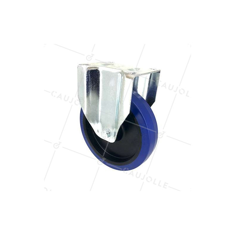 Roulette fixe industrielle en caoutchouc souple diamètre 200 mm