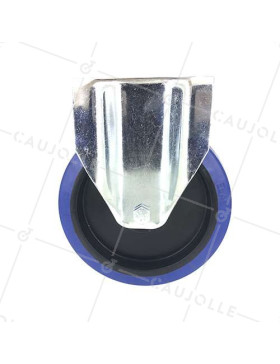 Roulette fixe industrielle en caoutchouc souple diamètre 200 mm