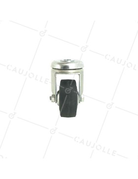 RUEDA CLÁSICA DE MANUTENCIÓN CON AGUJERO PASANTE DE CAUCHO, DIÁMETRO DE 50 MM, CAPACIDAD DE CARGA DE 35 KG, ORIFICIO DE 10 MM - 