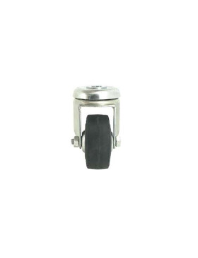 RUEDA CLÁSICA DE MANUTENCIÓN CON AGUJERO PASANTE DE CAUCHO, DIÁMETRO DE 50 MM, CAPACIDAD DE CARGA DE 35 KG, ORIFICIO DE 10 MM - 