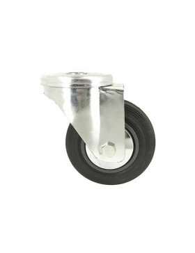 RUEDA CLÁSICA DE MANIPULACIÒN CON AGUJERO PASANTE DE CAUCHO, CON 100 MM DE DIÁMETRO, 100 KG DE CARGA, AGUJERO DE 12 MM - S06C100