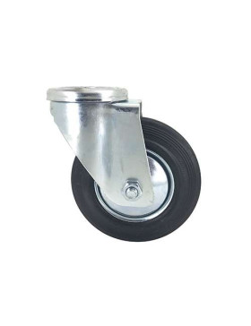 Roulette de manutention à oeil en caoutchouc diamètre 125 mm