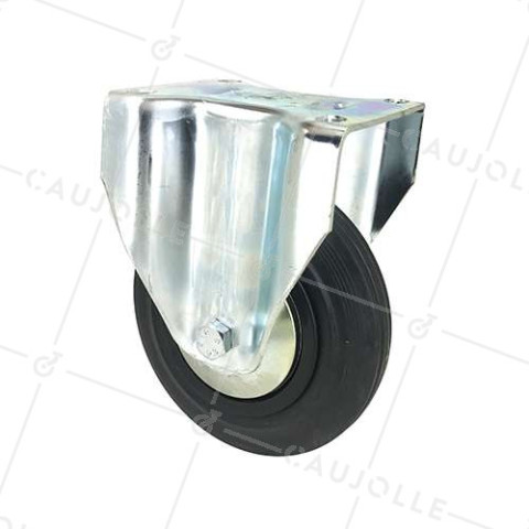 Ruota INDUSTRIALE RINFORZATA FISSA IN GOMMA DIAMETRO 160 MM CARICO 200 KG - S75C160 • Caujolle