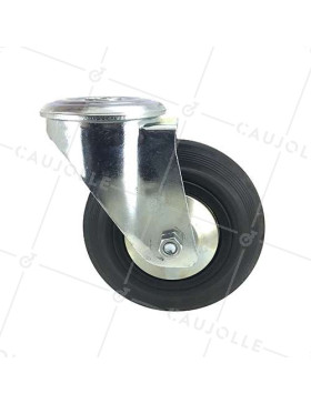 Roulette à oeil industrielle caoutchouc diamètre 160 mm