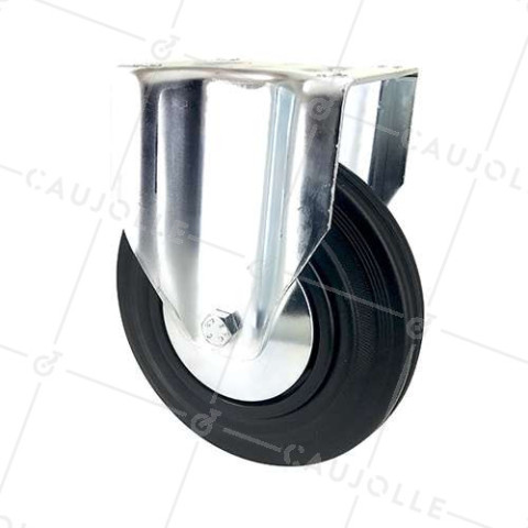 Ruota FISSA INDUSTRIALE IN GOMMA DIAMETRO 200 MM CARICO 200 KG - S75C200 • Caujolle