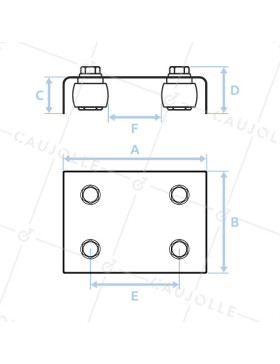 GUIDA PER PORTA SCORREVOLE DA 28 MM A 52 MM DI SPESSORE