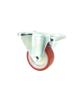 Roulette fixe en nylon polyuréthane diamètre 80mm