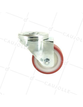Roulette à oeil en nylon polyuréthane diamètre 80mm