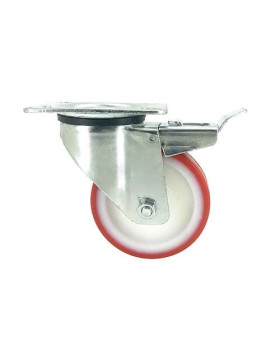 Roulette pivotante à frein en nylon polyuréthane diamètre 100 mm