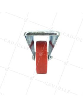 Roulette fixe en nylon polyuréthane diamètre 100 mm