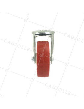 RUEDA DE MANIPULACIÓN CON AGUJERO PASANTE DE NYLON Y POLIURETANO RESISTENTE A LOS ACEITES Y GRASAS CON 100 MM DE DIÁMETRO, CARGA