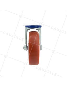 Roulette pivotante en nylon polyuréthane diamètre 125 mm