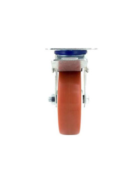 Roulette pivotante à frein en nylon polyuréthane diamètre 125 mm