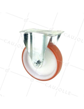 Ruota DI MANUTENZIONE FISSA IN POLIURETANO ROSSO DIAMETRO 125 MM CARICO 120 KG - S7NP 125 • Caujolle