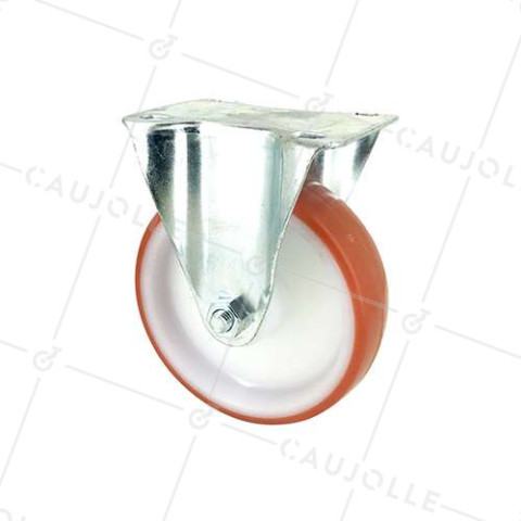 Ruota DI MANUTENZIONE FISSA IN POLIURETANO ROSSO DIAMETRO 125 MM CARICO 120 KG - S7NP 125 • Caujolle