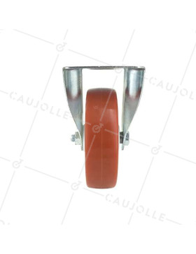 Roulette fixe en nylon polyuréthane diamètre 125 mm
