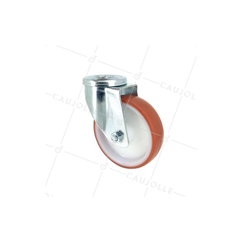 Roulette à oeil en nylon polyuréthane diamètre 125 mm