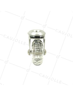 Ruota DESIGN PIVOTANTE A Foro di fissaggio TRASPARENTE FLESSIBILE DIAMETRO 50 MM CARICO 40KG A FISSAGGIO DI 10 MM - S140TR 50O