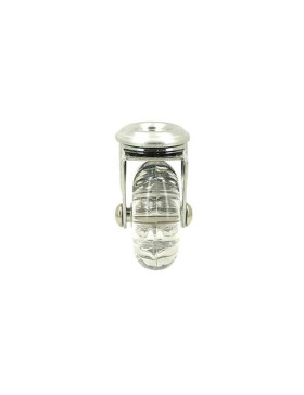 Ruota DESIGN PIVOTANTE A Foro di fissaggio TRASPARENTE FLESSIBILE DIAMETRO 50 MM CARICO 40KG A FISSAGGIO DI 10 MM - S140TR 50O
