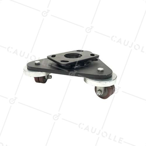 PLATFORMA PIVOTANTE ANTI RUMORE TRIANGOLARE CON Ruote EXTRA BASSE CARICO 480KG • Caujolle