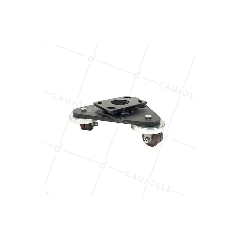 PLATTAFORMA TRIANGOLARE GIREVOLE CON Ruote EXTRA BASSE CARICO 480KG