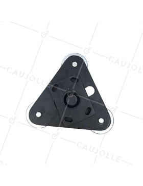 PLATTAFORMA TRIANGOLARE GIREVOLE CON Ruote EXTRA BASSE CARICO 480KG