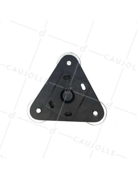 PLATTAFORMA TRIANGOLARE GIREVOLE CON Ruote EXTRA BASSE CARICO 480KG