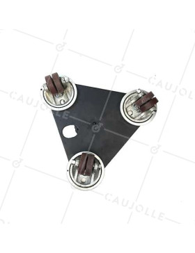 PLATTAFORMA TRIANGOLARE GIREVOLE CON Ruote EXTRA BASSE CARICO 480KG