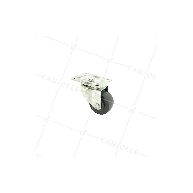 Roulette d'ameublement pivotante en polypropylène diamètre 30mm